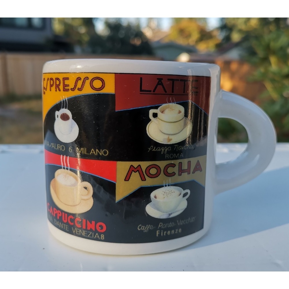 Vintage Marco Fabiano Coffee Mug Italy Half A Cup Espresso Cappucino Mocha Latte